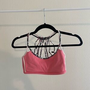 Lululemon Size 4 Pink Strappy Sports Bra